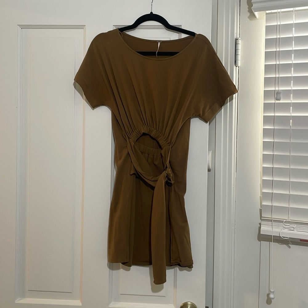 Free People Size XS Brown Belt Wrap Dress